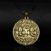 UoYu TFYU 4 pcs Drake Necklace Antique Brass Plated Alloy Drake Ancient Coins Pendant Necklace Unisex Multilayer Leather Adjustable Bracelet Cuff Wrap Multicolor Rope Wristband view 4