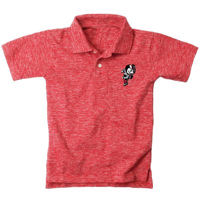 Wes and Willy Youth Boys/Girls Ohio State Buckeyes Red Brutus Short Sleeve Polo Cloudy Yarn X-Large