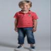 Wes and Willy Youth Boys/Girls NC Wolfpack Red Short Sleeve Polo Cloudy Yarn Medium view 2
