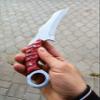 Werzalit Handle Custom Karambit Knife with Pocket Sheath-Csgo Knife-Engraved Karambit Knife-Personalized Csgo Knife-Gift For Boyfriend-Tactical Fixed Blade-Extremely Sharp-Outdoor Survival Claw Teeth Knife view 4