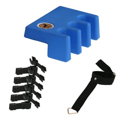 Gripper Fishing Bundle (Includes: One (1) Gripper Caddy Original 3 in Blue, Five (5) Sets of Gripper Pole Locks, and one (1) Gripper Carrying Strap)