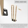 CBB Cricket Spring Return Stumps Wickets Metal Base Multi Surface Placement view 4