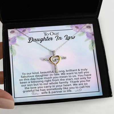 Daughter in Law Necklace, Gift for Daughter in Law, Best Daughter Gifts, DIL from Mother in Law Triple Gold Plated Sterling Silver