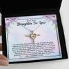 Daughter in Law Necklace, Gift for Daughter in Law, Best Daughter Gifts, DIL from Mother in Law Triple Gold Plated Sterling Silver view 1
