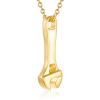 Miity Haiy Cremation Jewelry for Ashes Wrench Hammer Stainless Steel Urn Pendant Locket Keepsake Holder Ashes for Pet Human Memorial Urn Necklace for Women Men (Gold) view 1