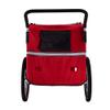 Veelar Bike Trailer & Stroller 2 in 1 Double Seat for Toddlers, Kids, Child Bicycle Carrier Jogger (Red/Black) view 4