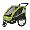 Veelar Bike Trailer & Stroller 2 in 1 Double Seat for Toddlers, Kids, Child Bicycle Carrier Jogger (Green/Black) view 1