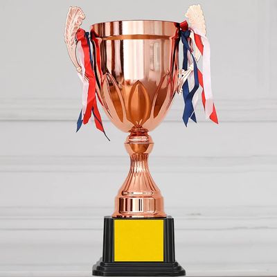 Tall Trophy Cup Gold Award Trophy Cups Large Award Trophy Cup,Metal Trophy Cup for Sport Tournaments, Competitions, Party Gold Trophy Cup with Custom Engraving (Color : Brass, Size : B/H35*18cm)