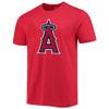 47 MLB Men's Team Color Imprint Primary Logo Word Mark Short Sleeve Baseball T-Shirt - Los Angeles Angels Red Small view 1