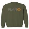 0427. Vintage Plan Bitcoin Crypto Currency Logo BTC Coin Trader Hold IT Men's Crewneck Sweatshirt (Olive Large) view 1