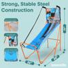 SereneLife Shootout Basketball Arcade Game - Single Hoop Electronic Scorer, LED Display, 8 Game Modes, 3 Balls, Pump & Foldable Frame  Indoor Sport Fun for Kids, Teens & Family Game Nights view 2