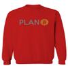 0427. Vintage Plan Bitcoin Crypto Currency Logo BTC Coin Trader Hold IT Men's Crewneck Sweatshirt (Red, Large) view 1