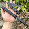 FORESAIL Flipper Pocket Folding Knife,DC53 Steel Blade and G10 Handle. With pocket clip and glass breaker,men's pocket knife hiking trip EDC tool Knife (Black PVD Blade-D) view 4
