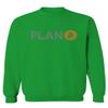 0427. Vintage Plan Bitcoin Crypto Currency Logo BTC Coin Trader Hold IT Men's Crewneck Sweatshirt (Irish Green Large) view 1