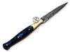 Beautiful Blue Wood Damascus Slim Dagger Hunting Knife, Double Edge, Fixed Blade Hunting Knife for EDC, Camping, Outdoor Survival Hunting Accessories, Gifts for Men, Boyfriend, Dad, Fathers Day Gift, 100% Prime Quality view 4