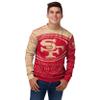 FOCO Men's NFL Printed Primary Logo Lightweight Holiday Sweater, San Francisco 49ers, Large view 1