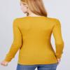Women's Lightweight Long Sleeve Crew Neck Thermal Underwear Top Sweater Sweatshirt in Mustard - M view 3