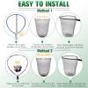 Dovesun Fishing Net Fish Landing Net Foldable Fishing Replacement Net for Freshwater Saltwater Fishing Net Replacement Netting Black Color Handle/Frame Not Included view 4
