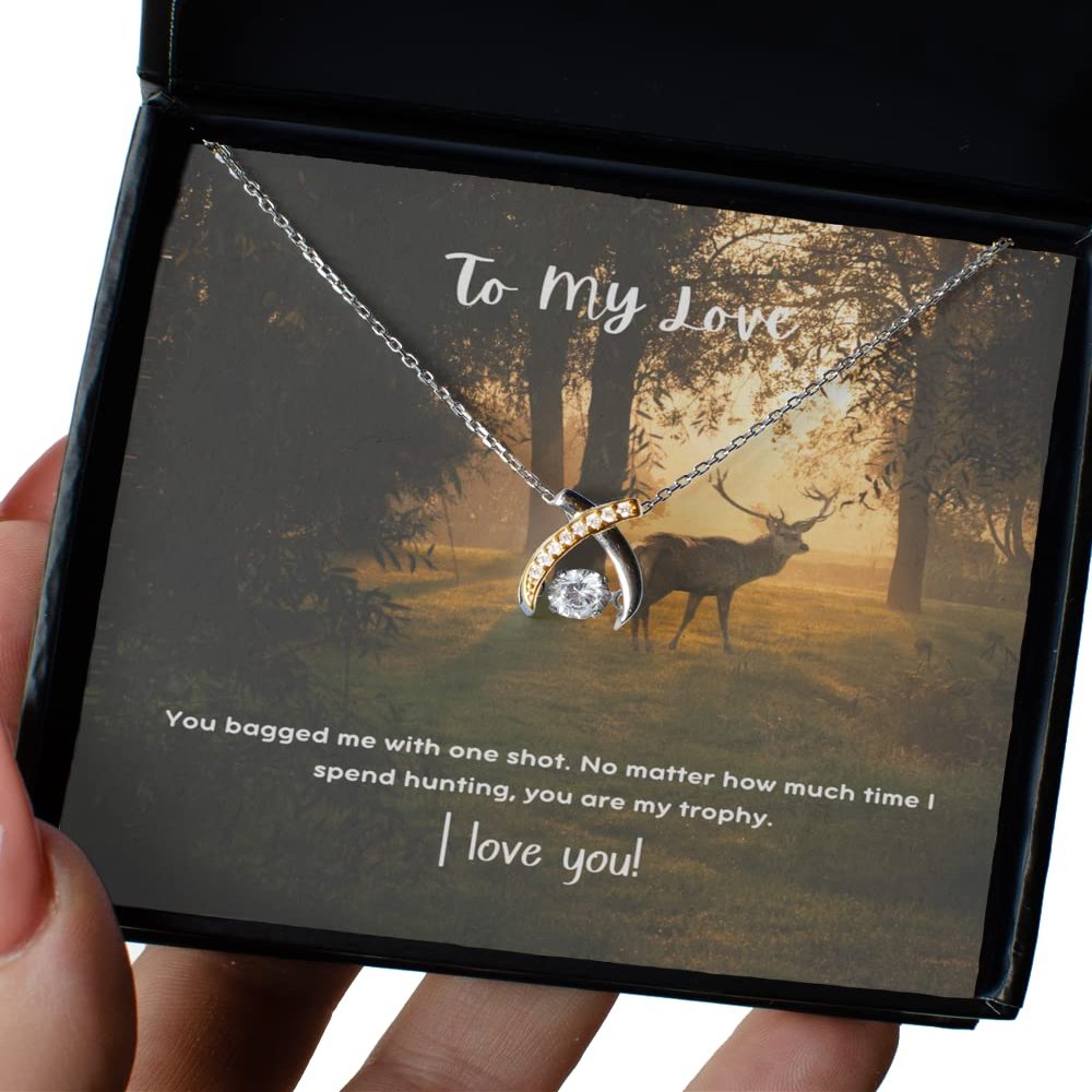 Deer Hunter Love Necklace - Wishbone Dancing Necklace