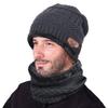 BCDlily Winter Beanie Hat Scarf Set Fleece Lined Thermal Skull Caps Neck Warmer for Men Women (Gray_A) view 1