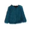 IKevan 2-10 Years Kids Baby Girls Long Sleeve Furry Coat Faux Fur Coat Jacket Winter Thick Warm Fleece Coat Outwear Blue view 1