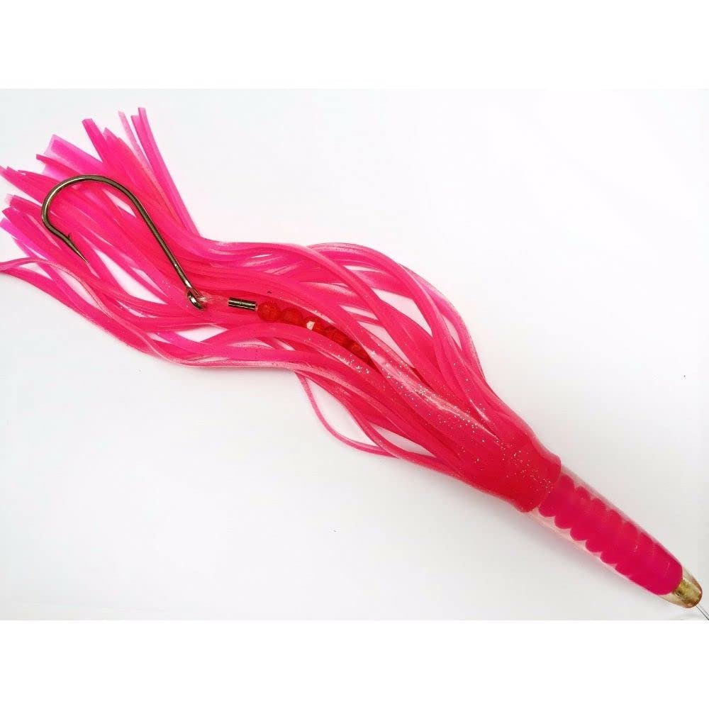 12" Rigged Green Machine Style Lure TROLLING Tuna Marlin - Pink
