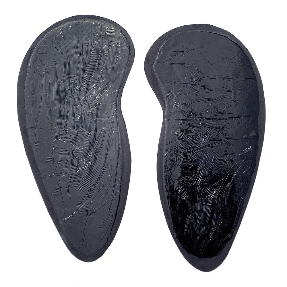 BIMEI Upgraded 2PS Sponge Padded Thigh Pads Butt Lifter Black/Beige (L, Black Self-adhesive)