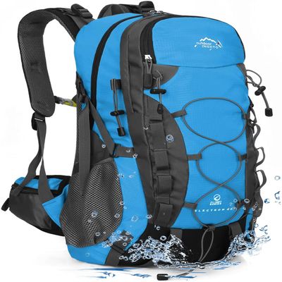 INOXTO lightweight Hiking Backpack 35L/40L Hiking Daypack with Waterproof Rain Cover Camping Backpack for Travel Camping Outdoor for Men and Women (40L Blue)