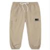 SANGTREE Girls Cargo Pants,Elastic Waist Drawstring Loose Tapered Multi Pockets Cargo Jogger Pants for Girl,Khaki,6-7 Years=Tag 130 view 3