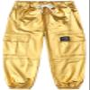 SANGTREE Girls Cargo Pants,Elastic Waist Drawstring Loose Tapered Multi Pockets Cargo Jogger Pants for Girl,Gold,7-8 Years=Tag 140 view 3