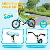 MarKnig 14 Inch Folding Kids Bike for 3-5 yrs Old Boys and Girls, Freestyle Kids Bicycle with Dual Brakes & Flash Training Wheels, Toddler Bicycle for Beginners, Girls Bike in Blue view 3