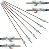 Archery Carbon Arrows 28/29/30/31 Inch 4 Inch Turkey Feather Spine 500 Competition Practice Hunting Target Shooting for Recurve Long Traditional Bow and Compound Bow 6/12Pcs (29 Inch,6 Pcs) view 1