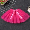 First Birthday Outfit Girl Baby 1st One Year Old Party Cake Smash Set Cotton Short Sleeve Romper Shirt Princess Tutu Tulle Skirt Bowknot Headband 3pcs Photo Shooting Props Hot Pink view 4