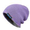 Croogo Knit Beanie Hats for Men Winter Warm Reversible Beanies Unisex Slouchy Chunky Crochet Cable Skull Cap,Purple/Gray-KH35 view 1