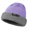 Croogo Knit Beanie Hats for Men Winter Warm Reversible Beanies Unisex Slouchy Chunky Crochet Cable Skull Cap,Purple/Gray-KH35 view 2