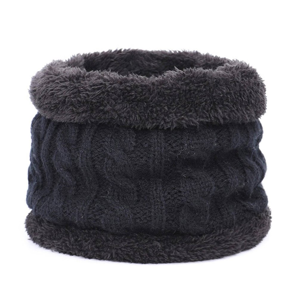 NC Warm Beanies Hat for Girl Ring Scarf Pompoms Winter Hats Knitted Caps Scarf 2 Pieces Fashion Winter Hat Scarf Set for Child