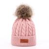 NC Warm Beanies Hat for Girl Ring Scarf Pompoms Winter Hats Knitted Caps Scarf 2 Pieces Fashion Winter Hat Scarf Set for Child view 4