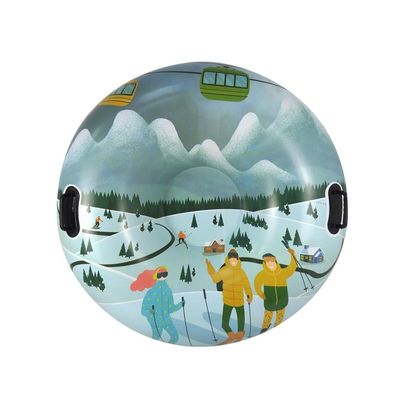 Grafken Snow Tube Sleds, Kid Sled, PVC Cold-Resistant and Wear-Resistant Material, Inflatable Snowboard, Round Ski Ring, Winter Christmas Sled