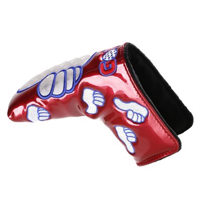 1pc Pu Golf Putter Headcover Protective Cover for Clubs Thumb Pattern Design Easy to Use Carry