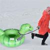 Grafken Snow Tube Sleds, Kid Sled, PVC Inflatable Dinosaur Ski Sled Snow Toy Snowboard Sled view 4
