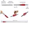 30 inch Carbon Archery Arrows Spine 500 with 4 inch Natural Feathers 100 Grain Removable Tips for Recurve Long Traditional Bow and Compound Bow Targeting and Practice and Hunting 12 Pcs (Red) view 2