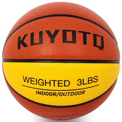KUYOTQ 3LBS 29.5" Weighted Training Basketball Size 7 Composite Indoor Outdoor Heavy Training Basketball 29.5" for Improving Ball Handling Dribbling Passing and Rebounding Skill