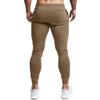 BUXKR Men's Slim Joggers Workout Pants for Gym Running and Bodybuilding Athletic Bottom Sweatpants with Deep Pockets,Khaki,XL view 4