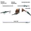 30 inch Carbon Archery Arrows Spine 500 with 4 inch Natural Feathers 100 Grain Removable Tips for Recurve Long Traditional Bow and Compound Bow Targeting and Practice and Hunting 12 Pcs (White) view 2