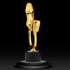 Golden Microphone Award Trophy Gold Award Trophy Large Award Trophy Cup,Resin Award Trophy for Party, Competitions, Gold Trophy Cup (Color : Gold, Size : 12 * 3.14") view 1
