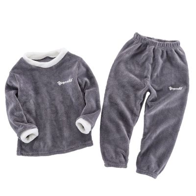 Aislor Toddler Kids Boys Girls Velvet Cute Ear Hoodie Hooded Tracksuit Sweatshirt Pullover Top with Sweatpants Outfit Grey 1 7-8 Years