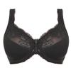 Women's Plus Size Full Coverage Lace Bra Underwire Non Padded Push up Bralette 40D Black view 4
