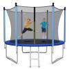 Giantex Trampoline, 10Ft ASTM Certified Approved Recreational Trampolines with Enclosure Net, Outdoor Large Trampoline for Adults Kids view 1