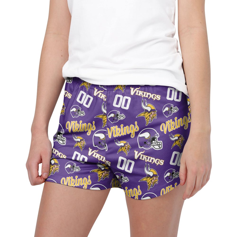 FOCO Minnesota Vikings NFL Womens Gameday Ready Lounge Shorts