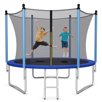 Giantex Trampoline, 8Ft ASTM Certified Approved Recreational Trampolines with Enclosure Net, Outdoor Large Trampoline for Adults Kids